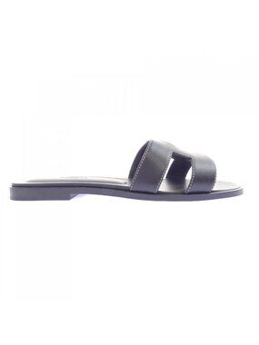 Hermes Oran Sandals Black